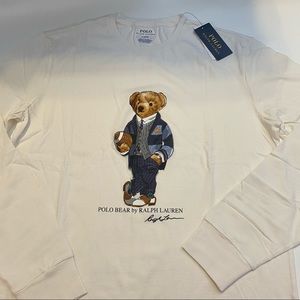 Polo Ralph Lauren Football Bear Long Sleeve Shirt